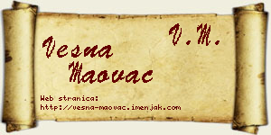 Vesna Maovac vizit kartica